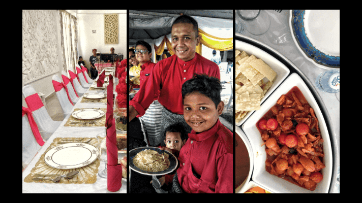 tetamu-tersenyum-makan-menu-dari-pakej-katering-murah-raja-briyani